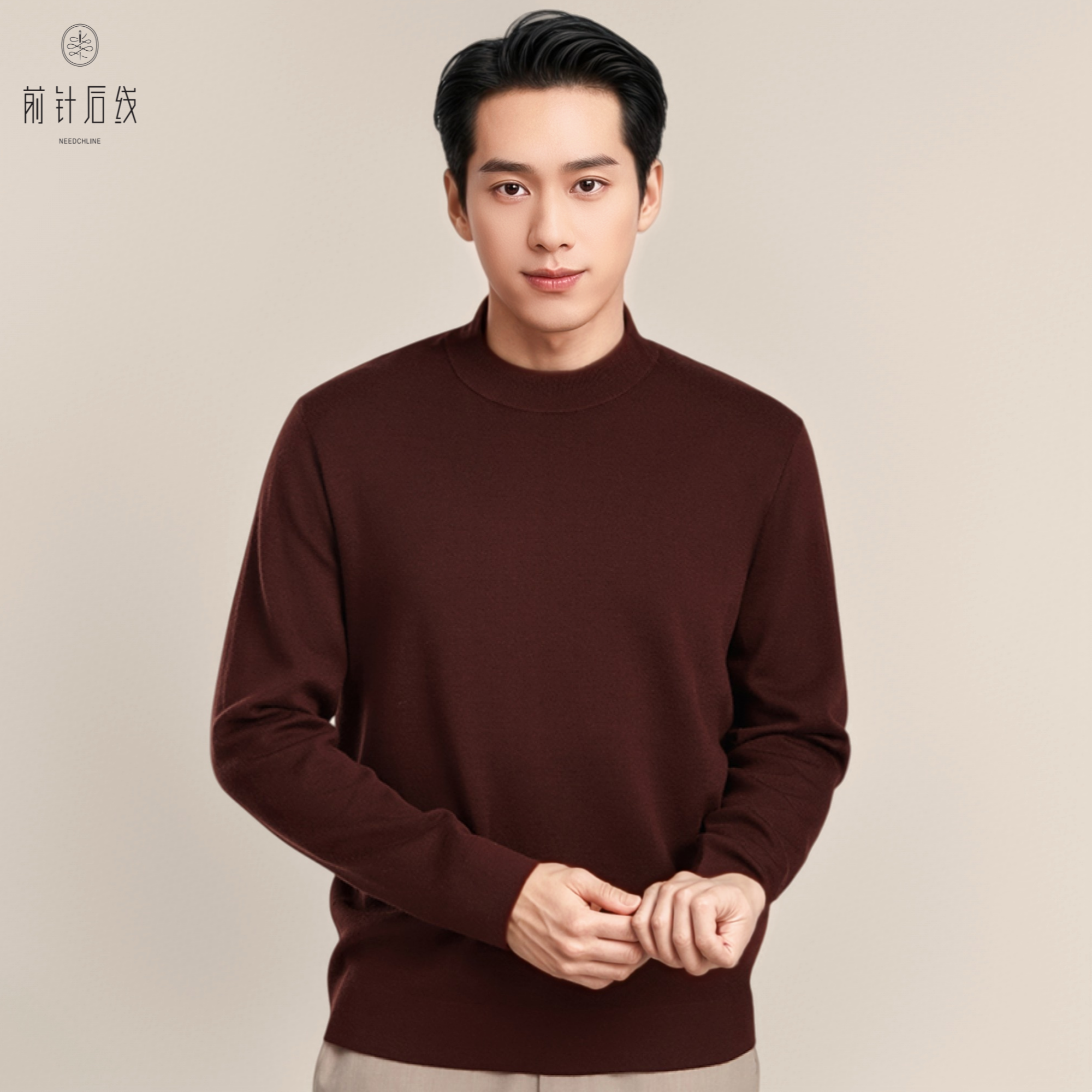 100%纯羊绒男士羊绒衫半高领秋冬厚款可机洗高品质商务男装内搭,男装,羊绒套衫,淘宝优惠券,粉丝福利购,淘宝优惠卷