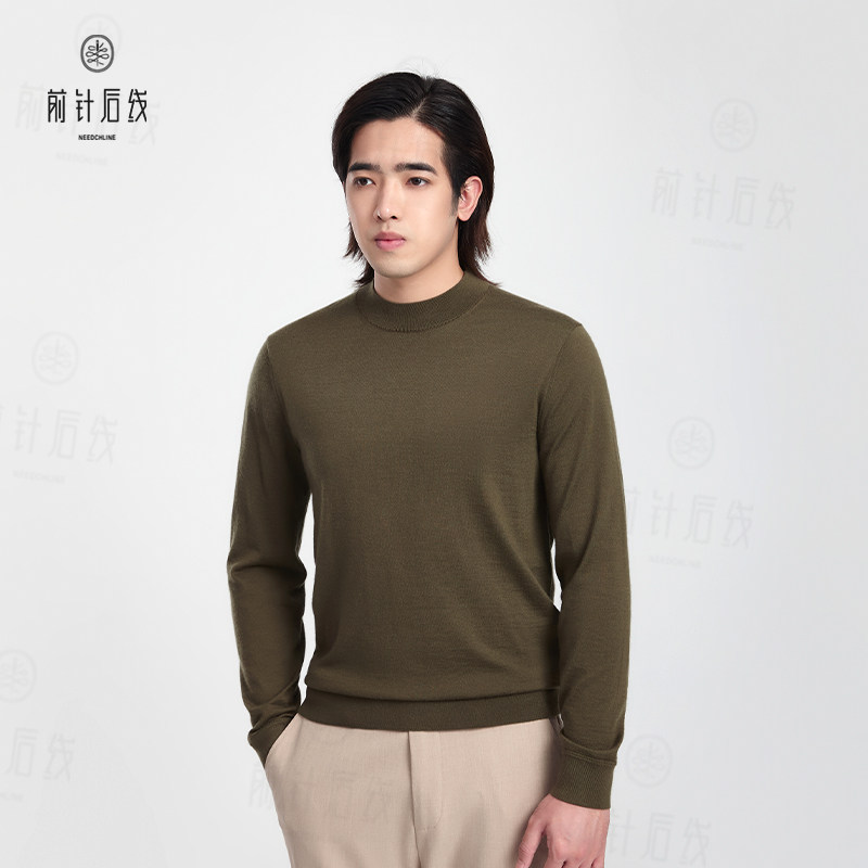 【可机洗】100%纯羊绒衫男士半高领长袖简约针织秋冬商务纯色男款,男装,羊绒套衫,淘宝优惠券,粉丝福利购,淘宝优惠卷
