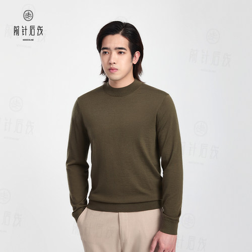 纯羊绒衫半高领可机洗长袖