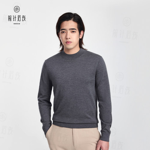 纯羊绒衫半高领可机洗长袖