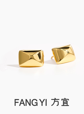 方宜FANG YI 小钱包耳饰百搭通勤 方圆脸耳钉 FY030
