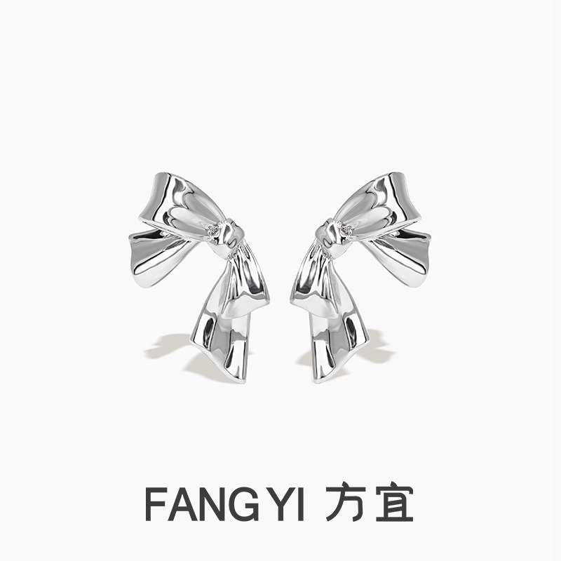 方宜FANGYI 【新品】时光之结丝带蝴蝶结精致明媚日常百搭耳饰