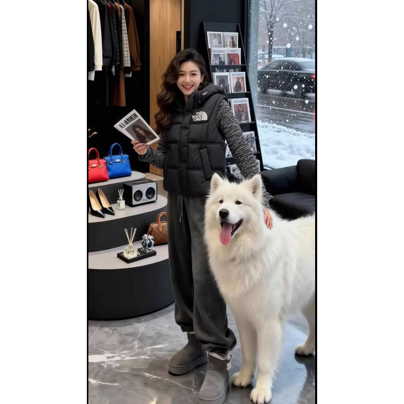 ROUMIKL马夹女秋冬季2025年新款字母刺绣洋气无袖今年流行爆款马