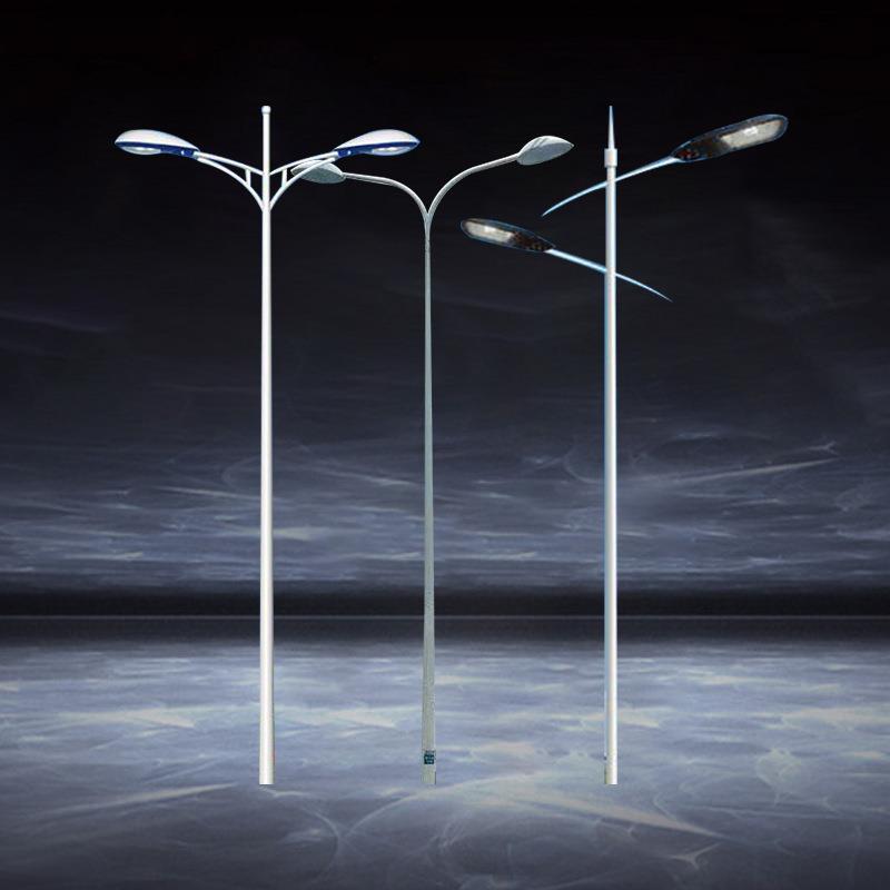 6/7/8/10米户外新农村led220v景观路灯杆户外挑臂太阳能双头路灯