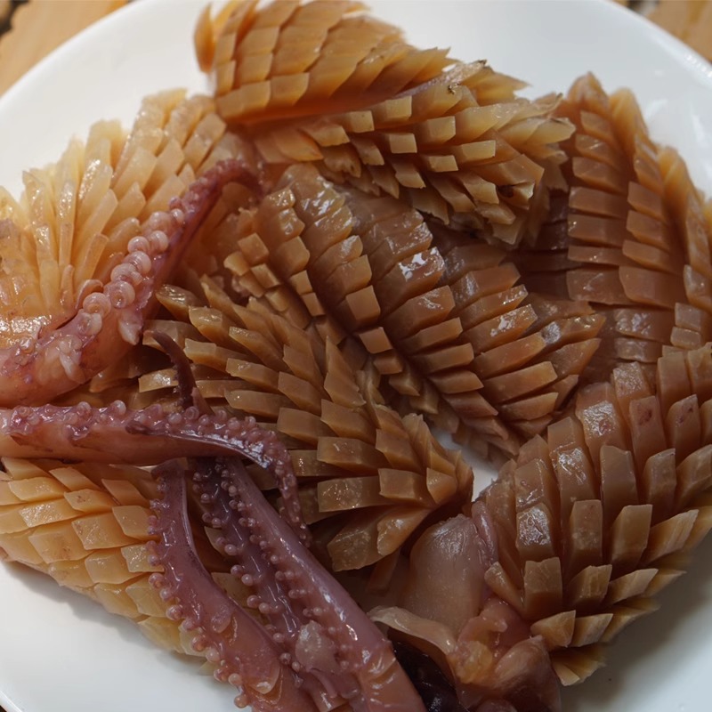 水发鱿鱼 重庆火锅发鱿鱼 火箭鱿鱼 免切 真空食材1000克 包邮