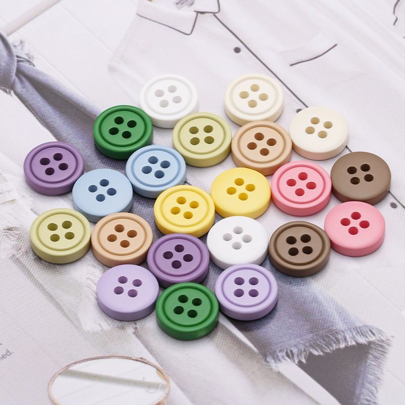 四眼树脂纽扣小清晰浅粉天蓝米色扣子春夏衬衣衫小纽扣男POLO衫扣