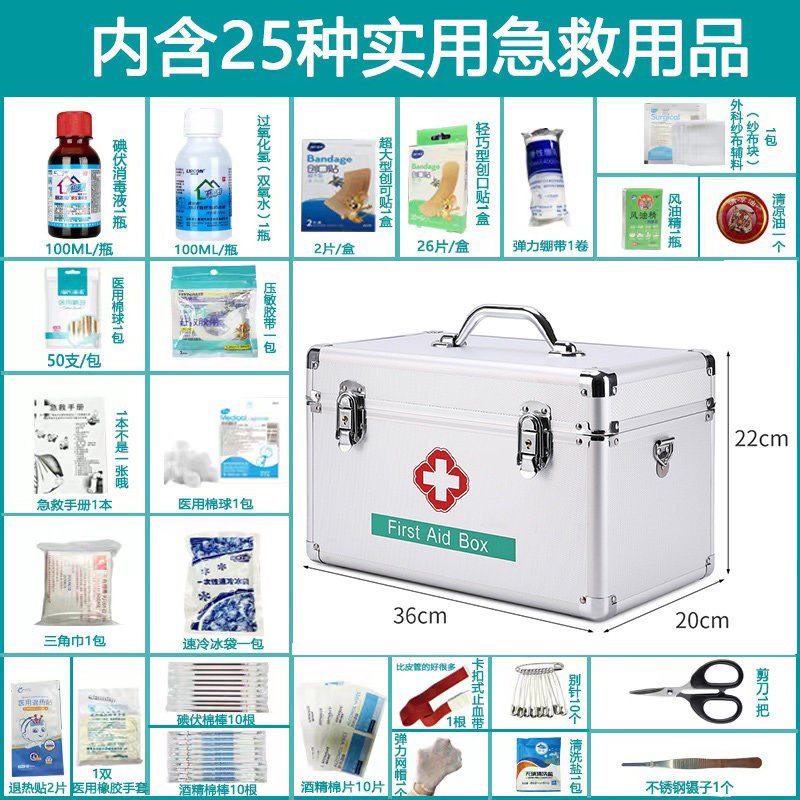医用急救药箱常备一整套疗