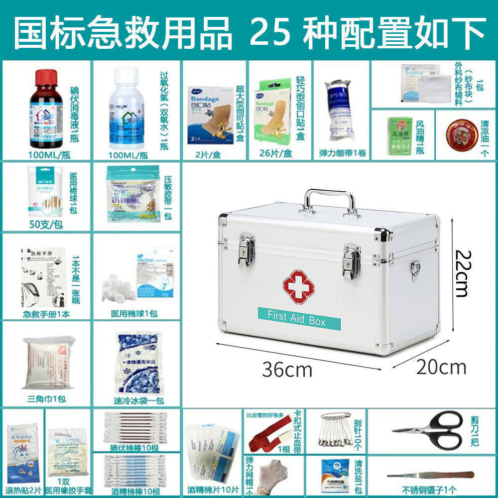 医用急救药箱常备一整套疗