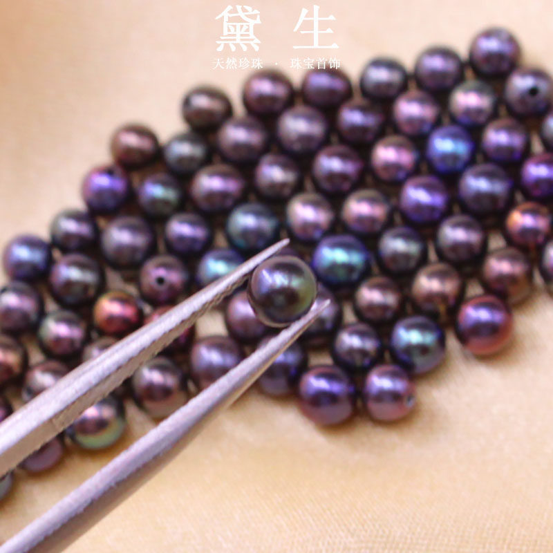 带孔迷你小珍珠颗粒diy耳钉项链