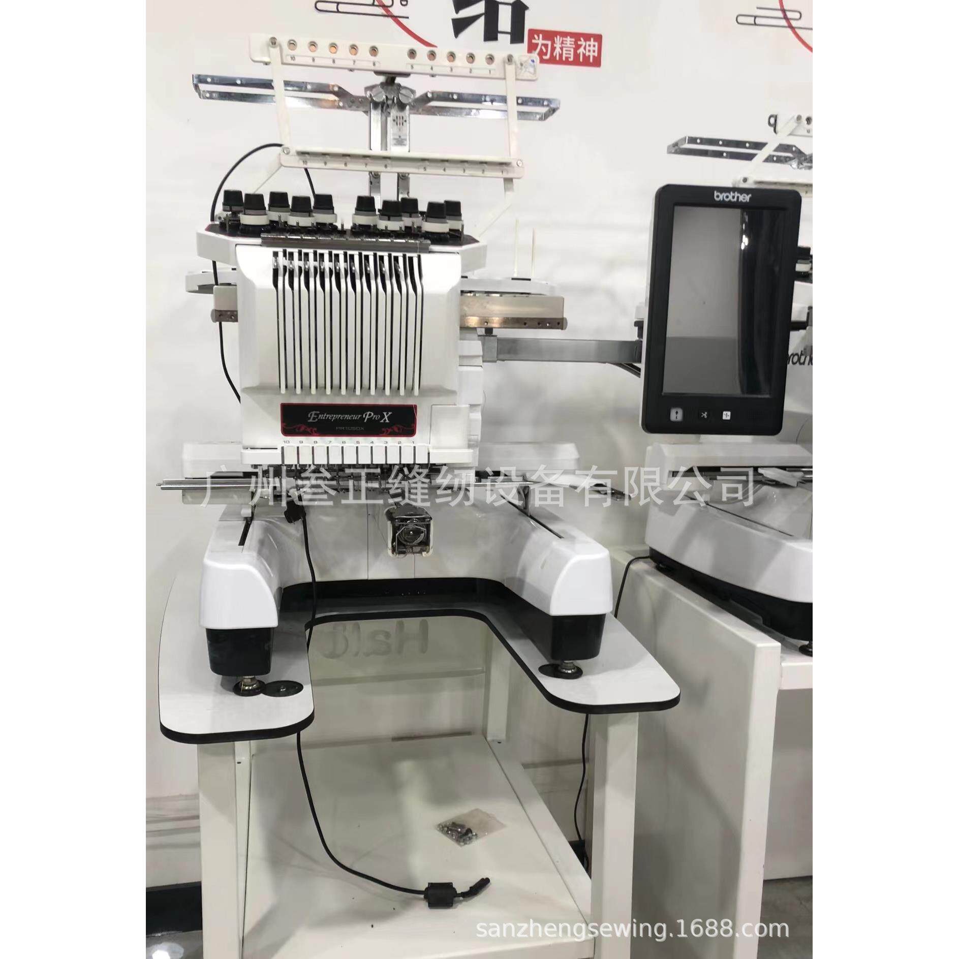 供应二手日本进口兄弟PR-1050x单头电脑十针绣花机商用刺绣机