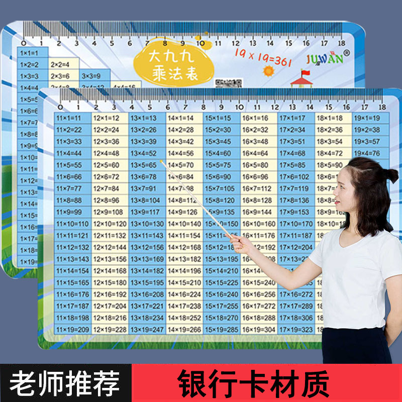 小学生二三年级大九九19*19