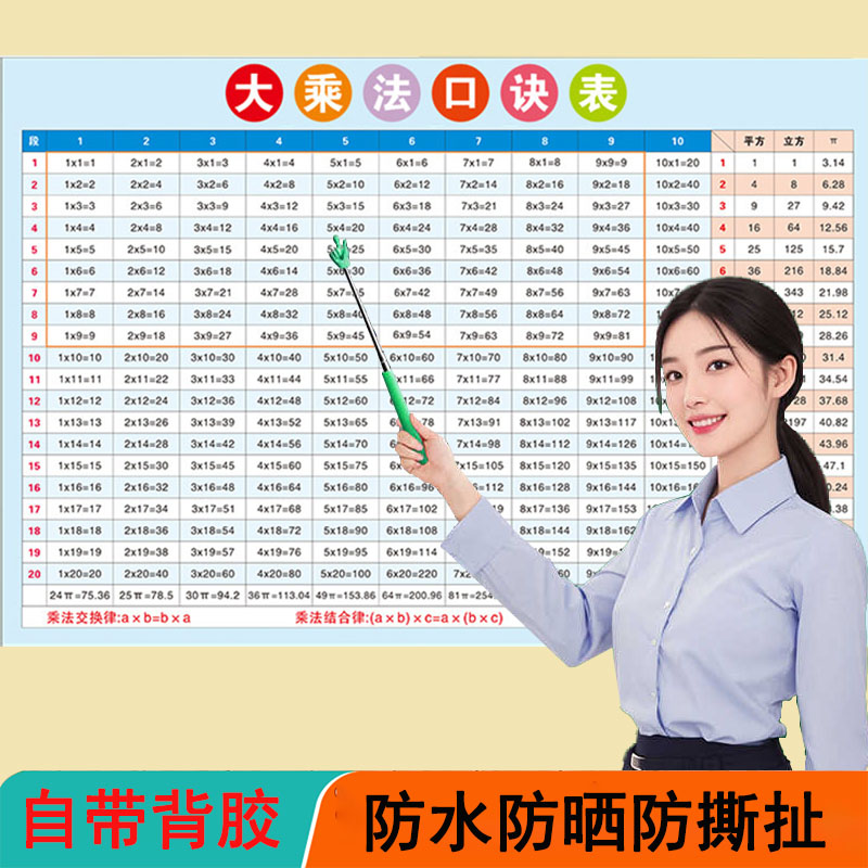 小学生二年级大九九乘法口诀表