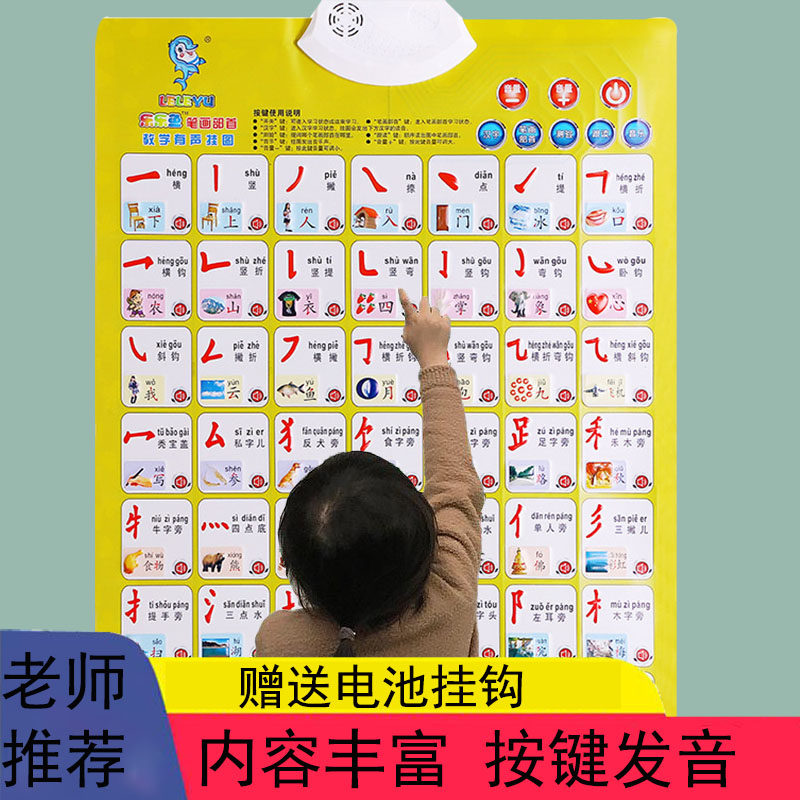 笔画偏旁部首早教有声挂