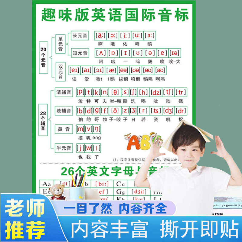 小学英语48个国际音标挂