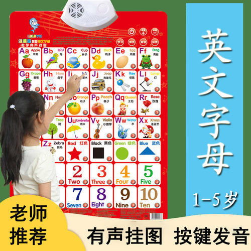 儿童早教玩具英语字母表有声挂图