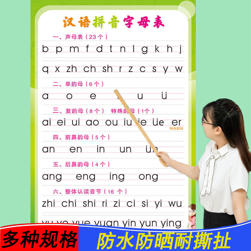 幼儿园汉语拼音字母表全