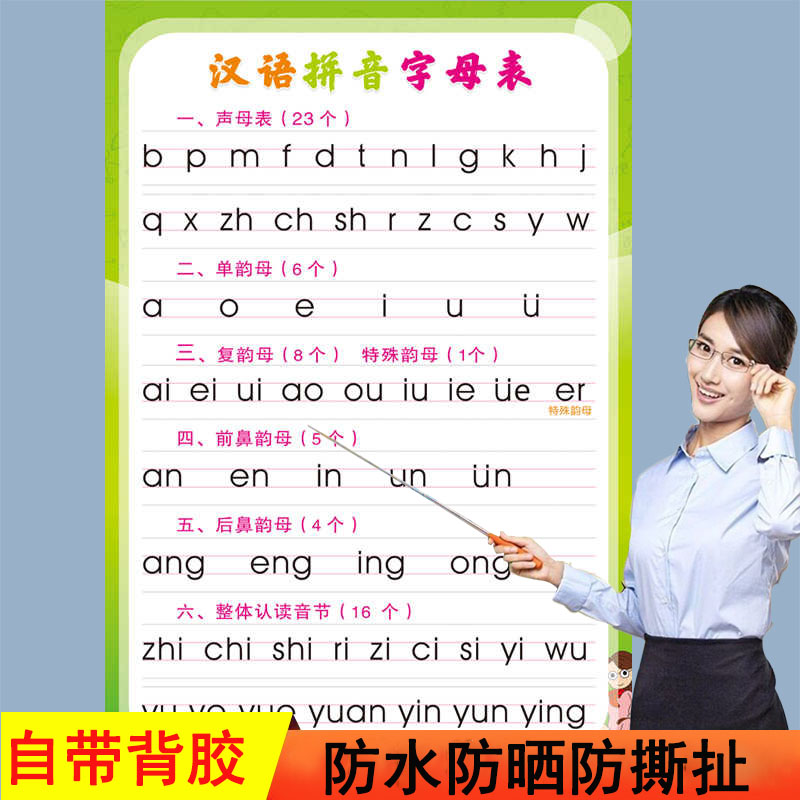 aoe26个拼音字母表墙贴小