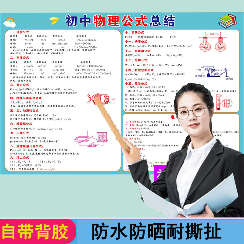 初中物理必背公式定理知