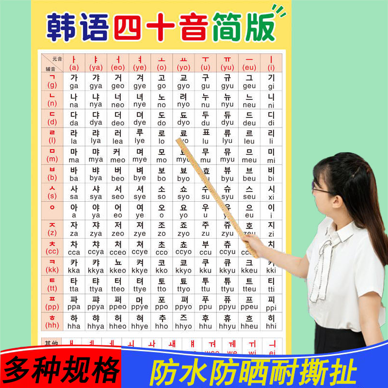 韩语字母表朝鲜国语思密
