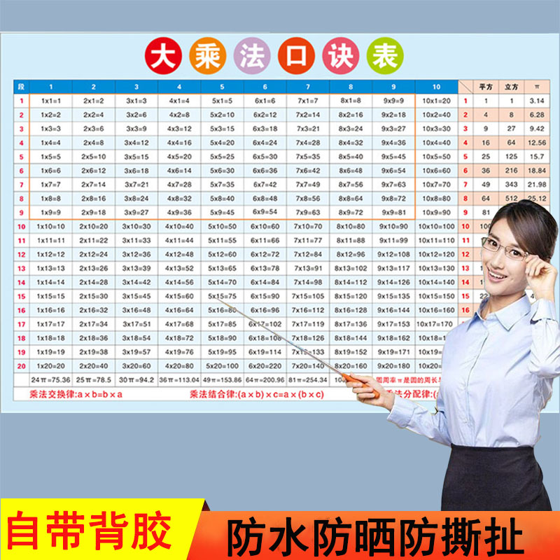 小学生大九九乘法口诀表