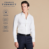 TYRWHITT尖领款 长袖 修身 CHARLES 版 型纯棉易打理白色男款 免烫衬衫