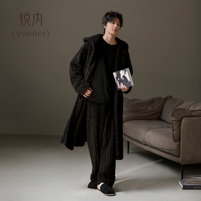 【商场同款】悦内男士法兰绒睡袍
