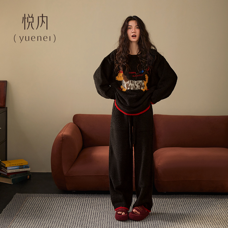 【商场同款】悦内女士半边绒睡衣