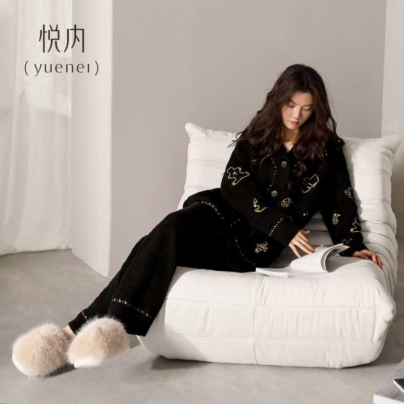 【商场同款】悦内女半边绒睡衣