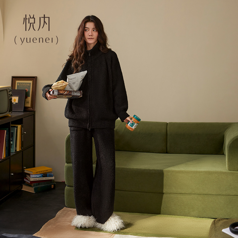 【商场同款】悦内女士半边绒睡衣