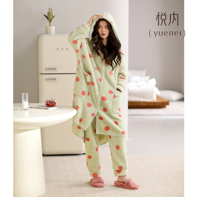 【商场同款】悦内女士法兰绒睡袍