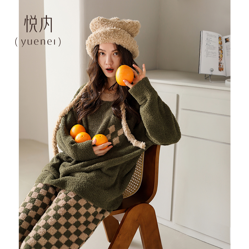 【商场同款】悦内女士半边绒睡衣