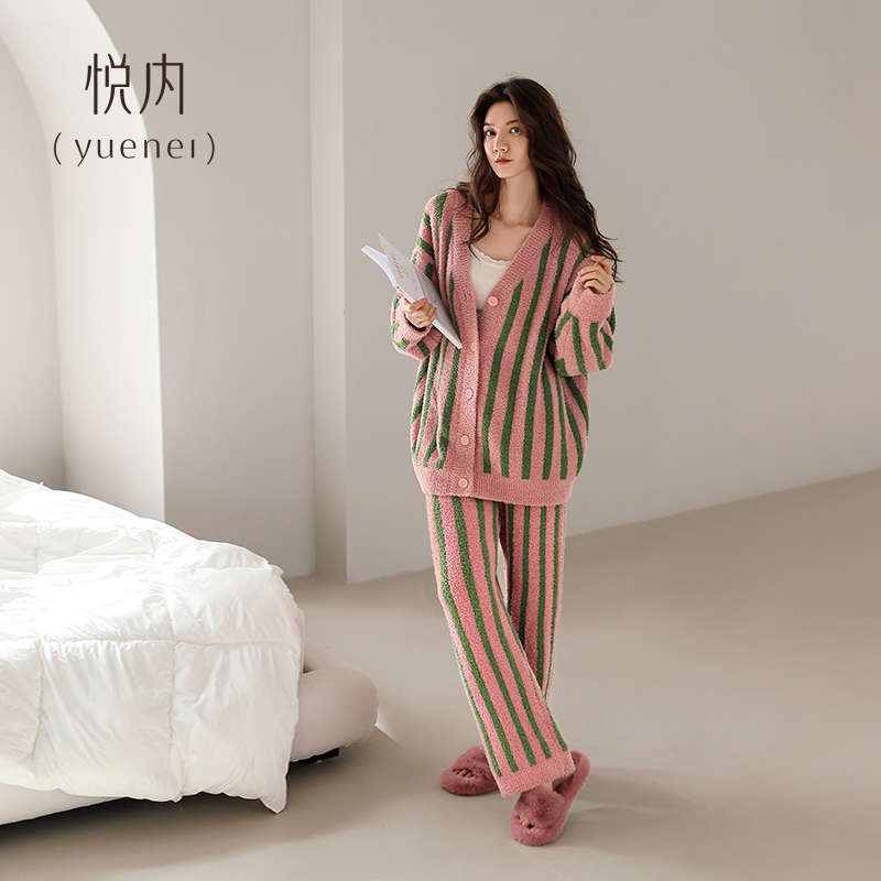 【商场同款】悦内女士半边绒睡衣