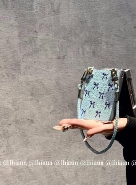 lhiaun 蝴蝶结ins适用三星zflip7fe折叠屏purax手机壳荣耀vflip新n3flip小米mixflip2保护套novaflip/pocket2