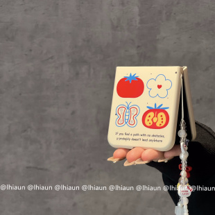 lhiaun 肤感西红柿蝴蝶适用三星zflip6折叠屏purax手机壳pocket2肤感保护套n3flip荣耀vflip小米mixflip小众