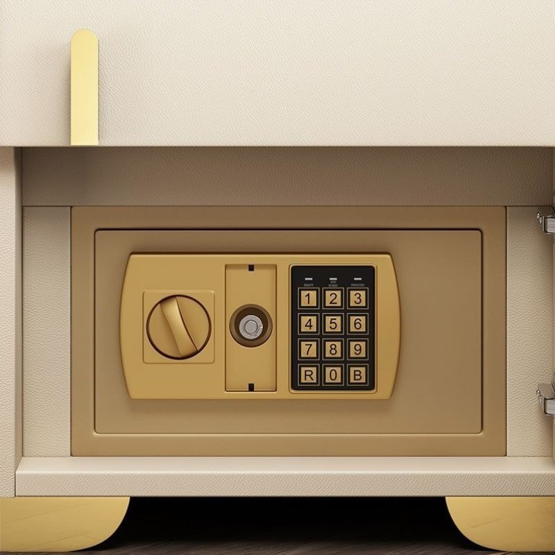 智能床头柜保险箱多功能实木密码锁隐形保险柜一体卧室小型床边柜