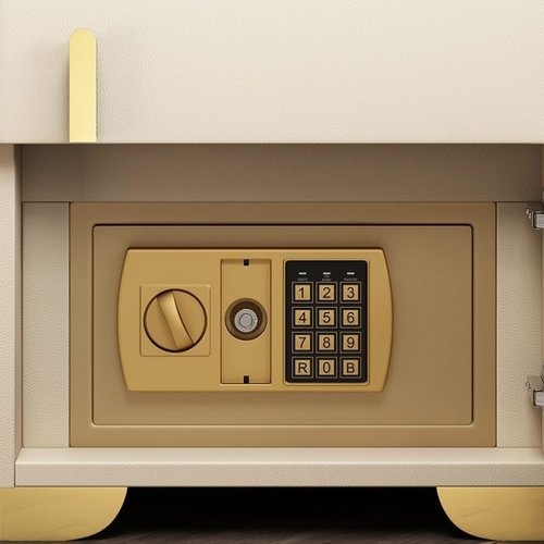 智能床头柜保险箱多功能实木密码锁隐形保险柜一体卧室小型床边柜