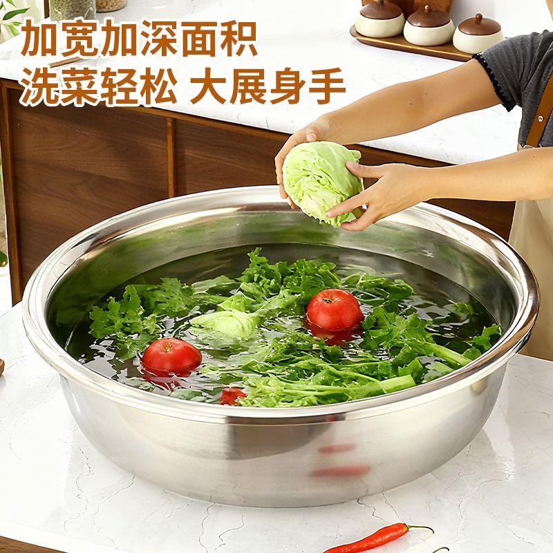 不锈钢盆加深加厚厨房专