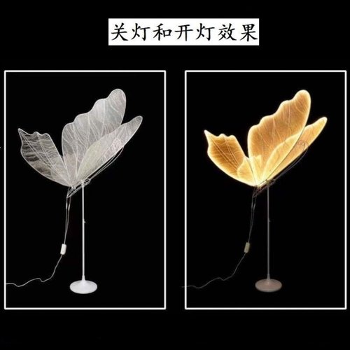 婚礼婚庆道具发光大蝴蝶路引灯落地吊顶两用铁艺商场t台布置