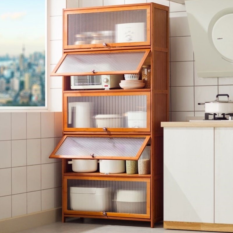 厨房置物架落地多层收纳柜置物柜储物柜餐边柜客厅现代简约橱柜