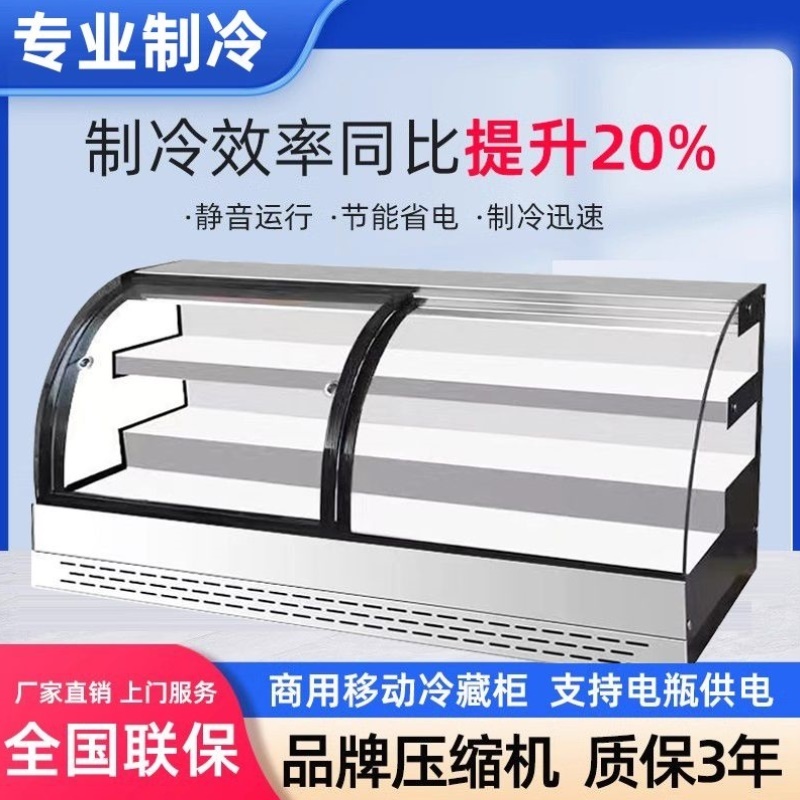 台式展示柜阶梯冰台冷藏点菜炸串三轮车冷冻保鲜烧烤商用摆摊冰柜