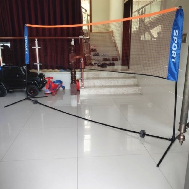 简易折叠羽毛球网架便携式标准比赛可移动羽毛球网柱户外携带网架