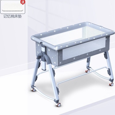婴儿床新生儿床拼接大床宝宝摇床bb儿童床摇篮床多功能移动可折叠