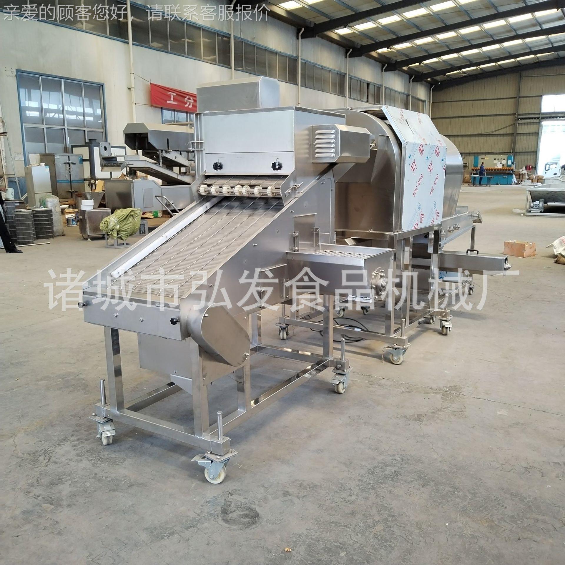 上鸡米花滚筒式粉机 全动自盐酥鸡裹NVX块裹粉设备 小酥肉粉机