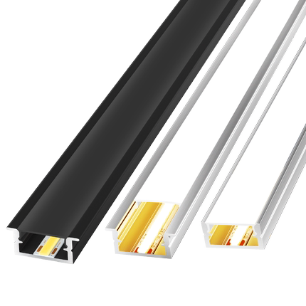 LED线条灯铝槽嵌入式u型槽卡槽悬浮顶反光槽双眼皮吊顶线性型灯带