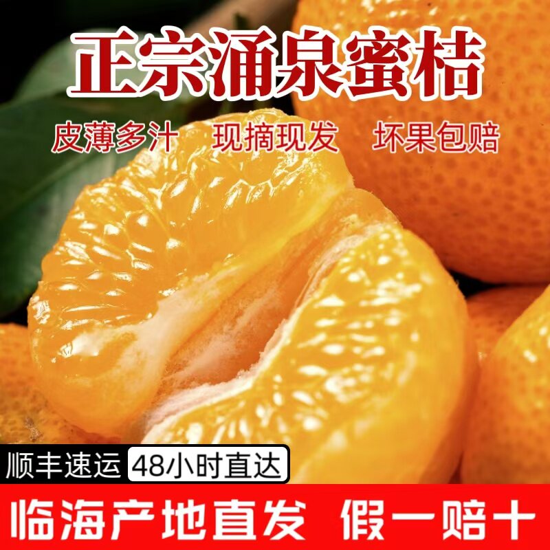 浙江临海涌泉蜜桔子现摘当季新鲜桔子