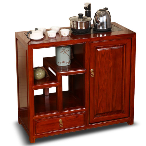 新中式实木茶水柜饮水机茶柜客厅餐边柜茶台边柜家用办公室烧水柜