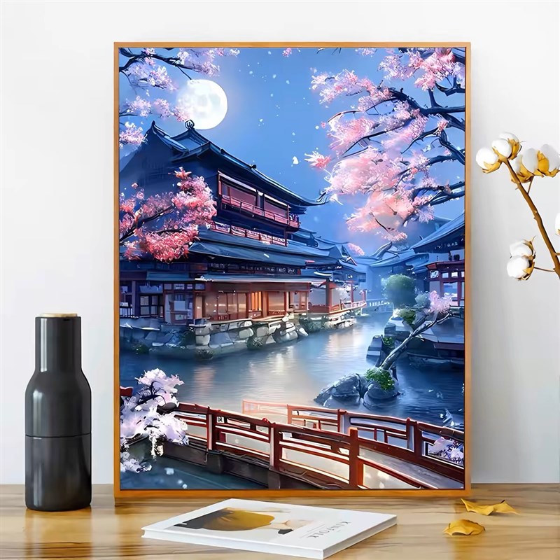 蝴蝶数字油画手工填充涂色diy手绘丙烯画解压装饰画2024新款肌理图片