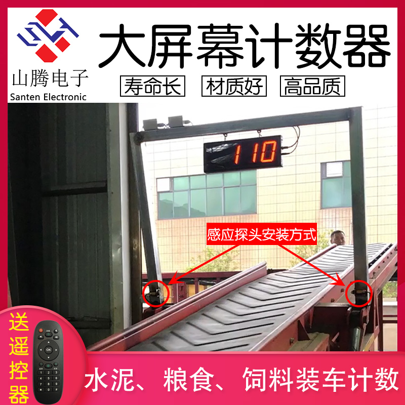大屏幕计数器红外自动感应电子数显智能点数工业流水线记数读数器