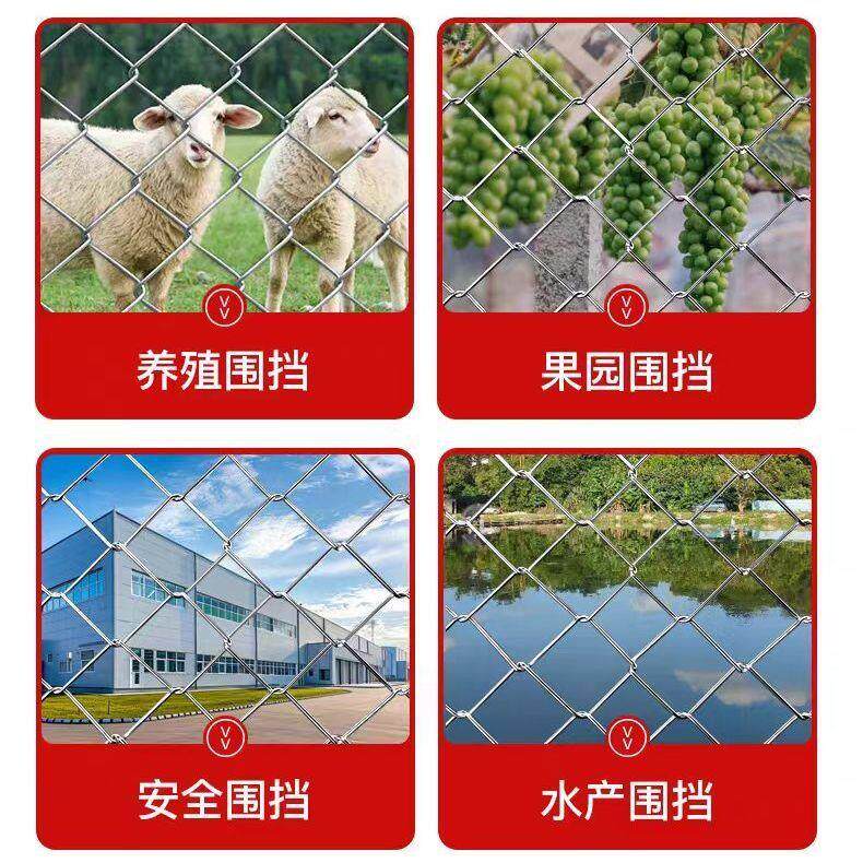 热镀锌铁丝网围栏网钢丝网勾花网果园养殖牛羊狗防护网养鸡护栏网
