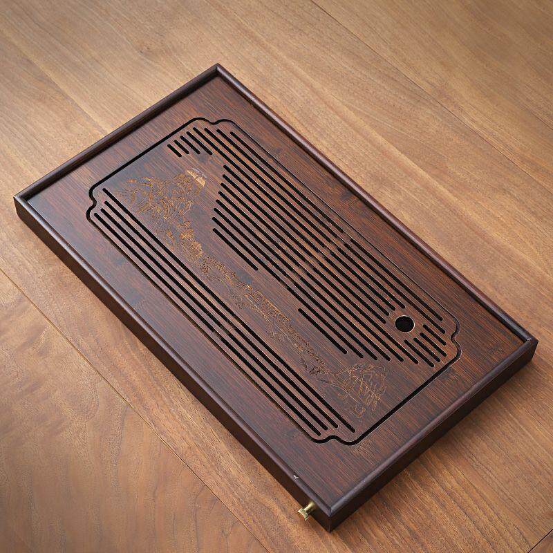 中式两用储水家用茶台竹